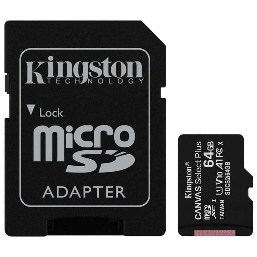 Micro Sd 64Gb Kingston Canvas Select Plus